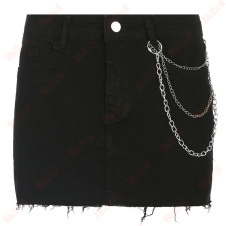 black street stitching mini skirt